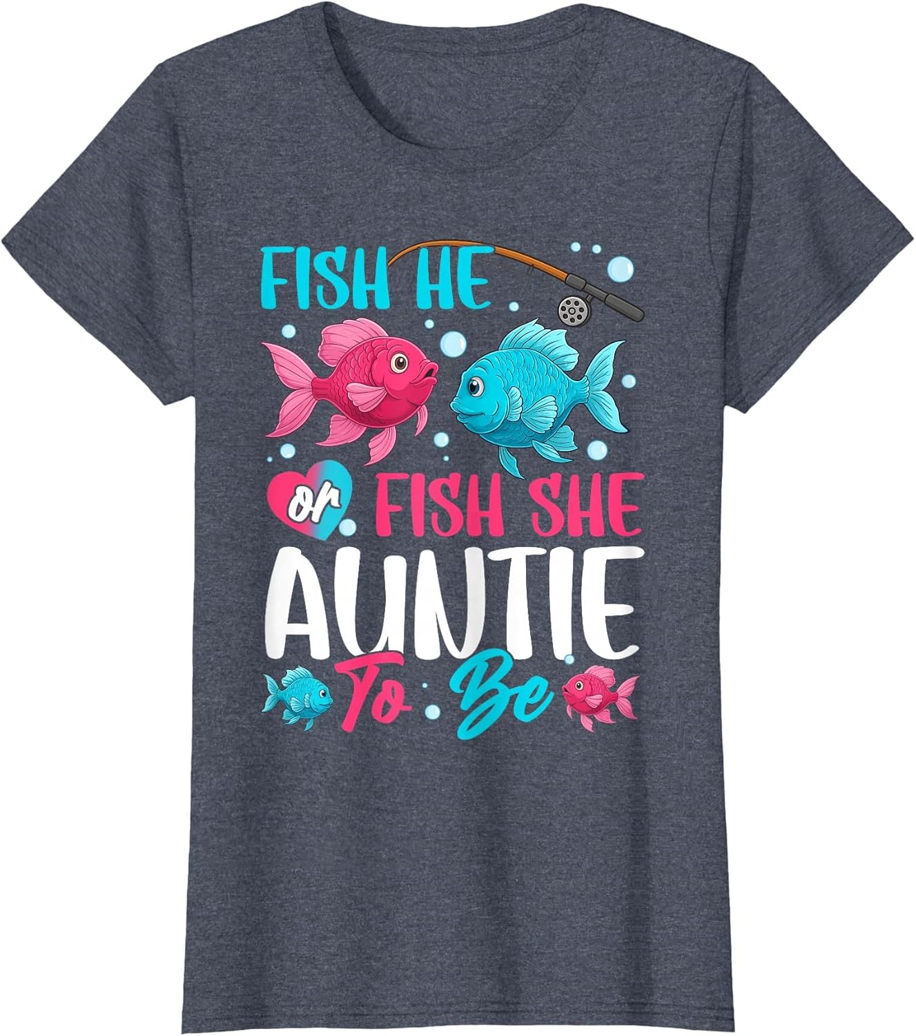 Fish he or Fish she Gender Reveal Family Matching Auntie