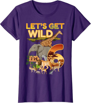 6th Birthday Zoo Safari Jungle Animal 6 Year Old Funny B-Day