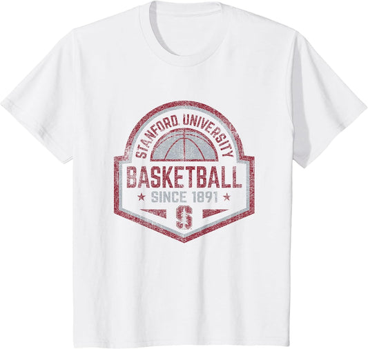 Stanford Cardinal Basketball Vintage Perimeter White