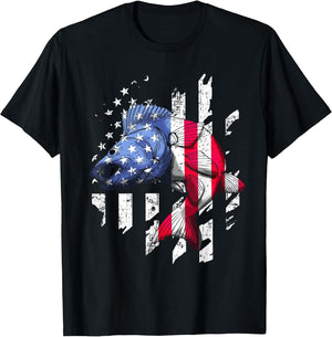 Walleye Fishing American Flag USA Patriotic Fisherman