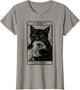Black Cat Tarot Card Shirt, Funny Witchy Halloween Meme