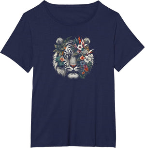Exotic Tiger and Jungle Flora Fusion