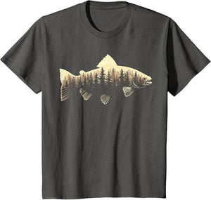 Fisherman Musky Pine Forest Outdoor Fishing Angler