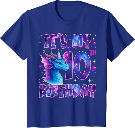 It's My 10th Birthday Dragon Party Cute Girls Dragons Theme