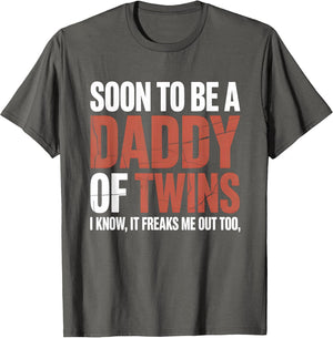 Soon to Be Dad Twins Fatherhood Pregnancy Announcement New D