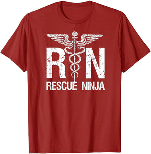 RN Rescue Ninja Funny Registered Nurse Nursing Joke Quote