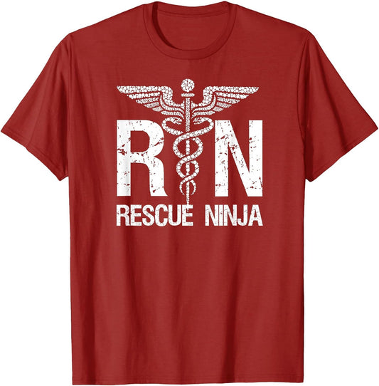 RN Rescue Ninja Funny Registered Nurse Nursing Joke Quote