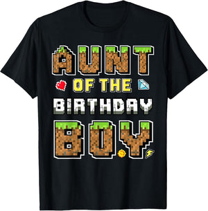 Aunt of The Birthday Boy Gamer Pixel Birthday Party Matching