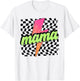 Mama Lightning Bolt Checkered Mom Women Mother's Day