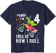 Kids T Rex Dinosaur Monster Truck 4th Birthday Boys and Girls