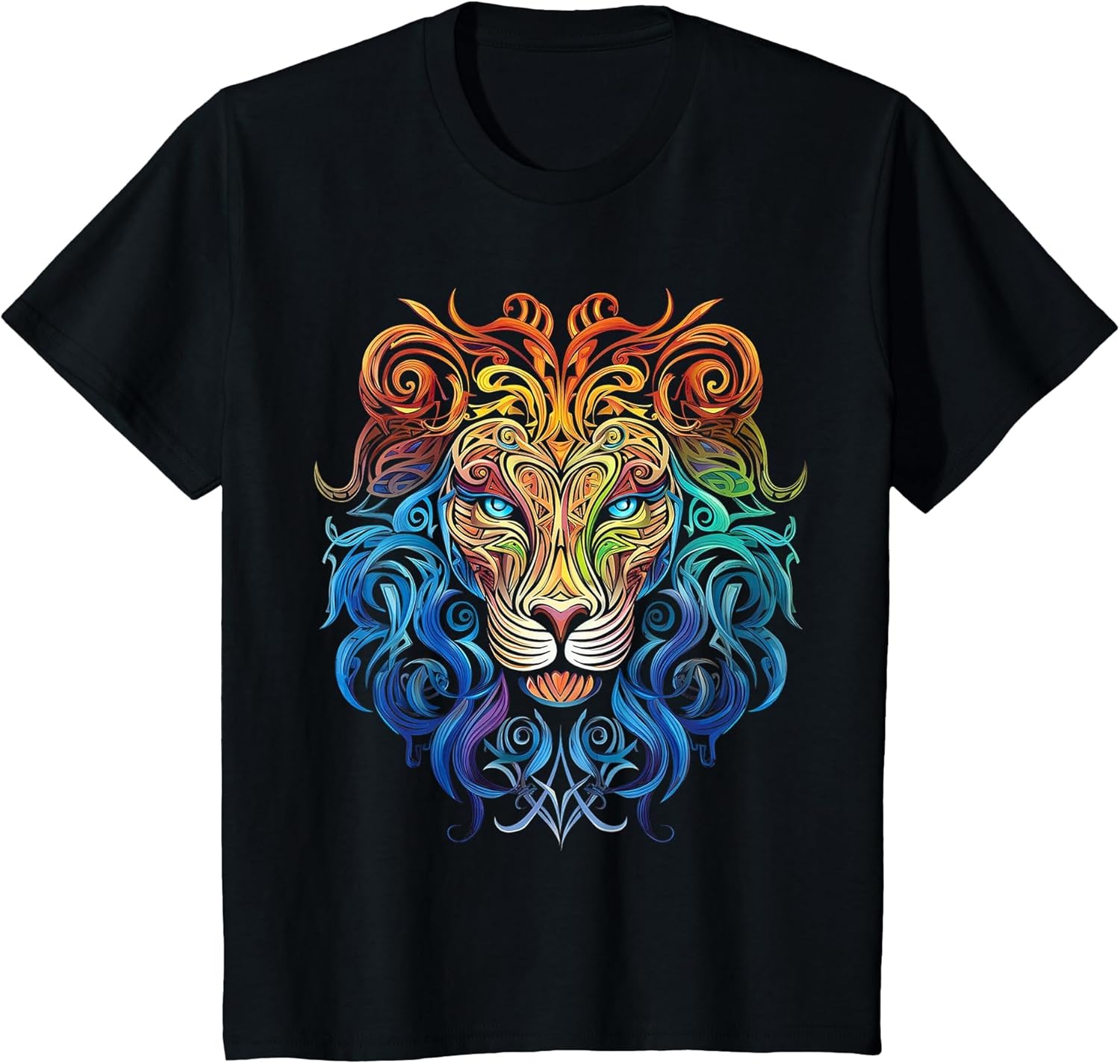 Lion Mandala Art Animal Love Colorful Graphic Lion