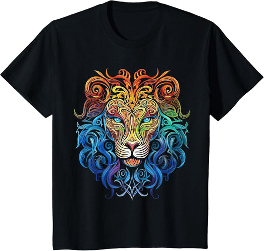 Lion Mandala Art Animal Love Colorful Graphic Lion