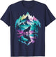 Wolf Forest Moon Vintage Cosmic Howling Wolf Lover Graphic