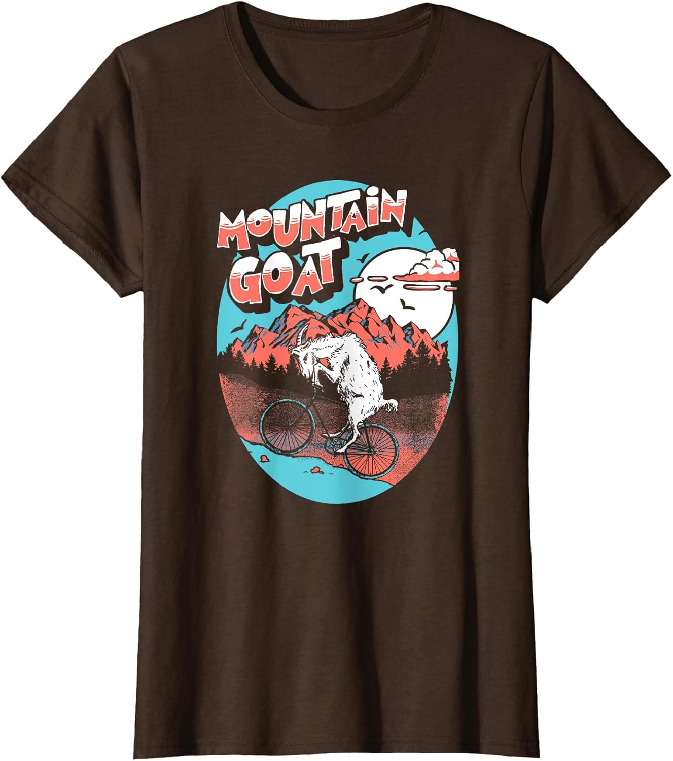 Mountain Goat Funny Mountain Biking Goat Biker Vintage 80s