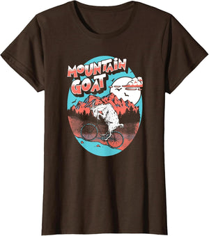 Mountain Goat Funny Mountain Biking Goat Biker Vintage 80s