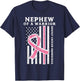 Nephew of A Warrior American Flag Breast Cancer Awareness