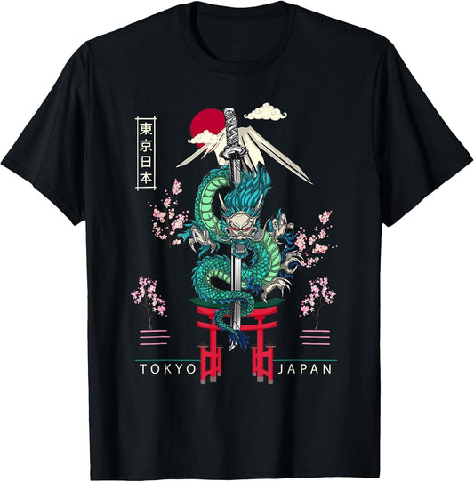 Japanese Tokyo Dragon Asian 80’s Style