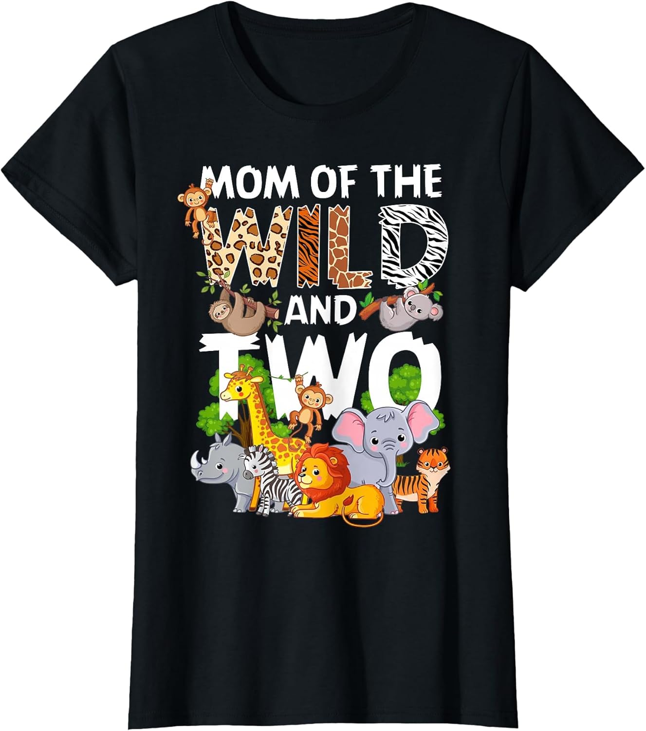 Mom of The Wild Two Zoo 2nd Birthday Safari Jungle Animal