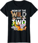 Mom of The Wild Two Zoo 2nd Birthday Safari Jungle Animal