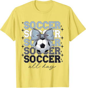 Groovy Soccer Coquette Bow Girls Women Soccer All Day