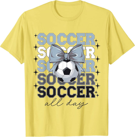 Groovy Soccer Coquette Bow Girls Women Soccer All Day