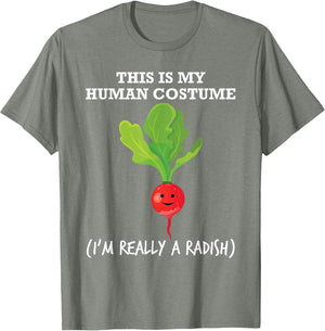Fun Radish Food Human Costume T Shirt