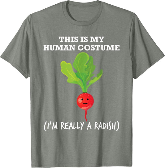 Fun Radish Food Human Costume T Shirt