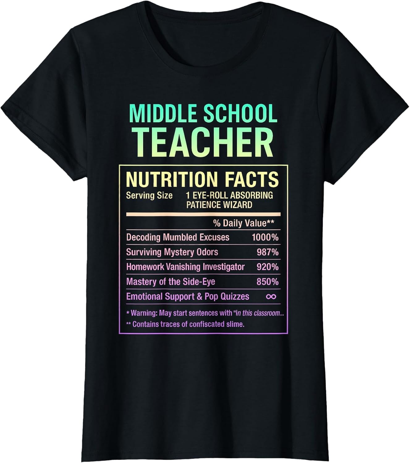 Middle School Teacher Funny Facts