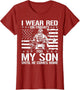 I Wear Red On Fridays for My Son American Flag Military