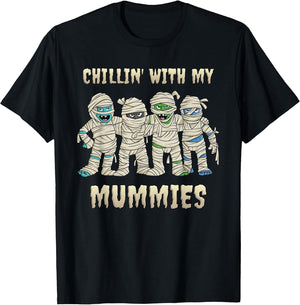 Chillin with My Mummies Halloween Boys Kids Funny