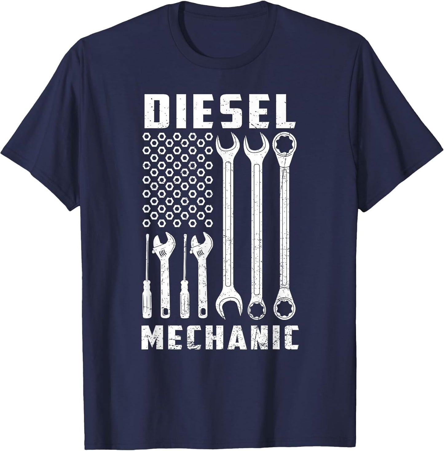 Patriotic Diesel Mechanic Tools Flag American USA