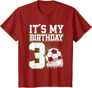 Kids 3 Year Old Soccer Boy Its My 3rd Birthday Soccer Ball