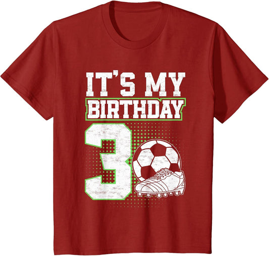 Kids 3 Year Old Soccer Boy Its My 3rd Birthday Soccer Ball
