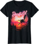 Vintage Deerfield Beach Florida Palms FL Pink Lights Sunset