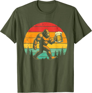 Funny Sasquatch Beer Lover Retro Sun