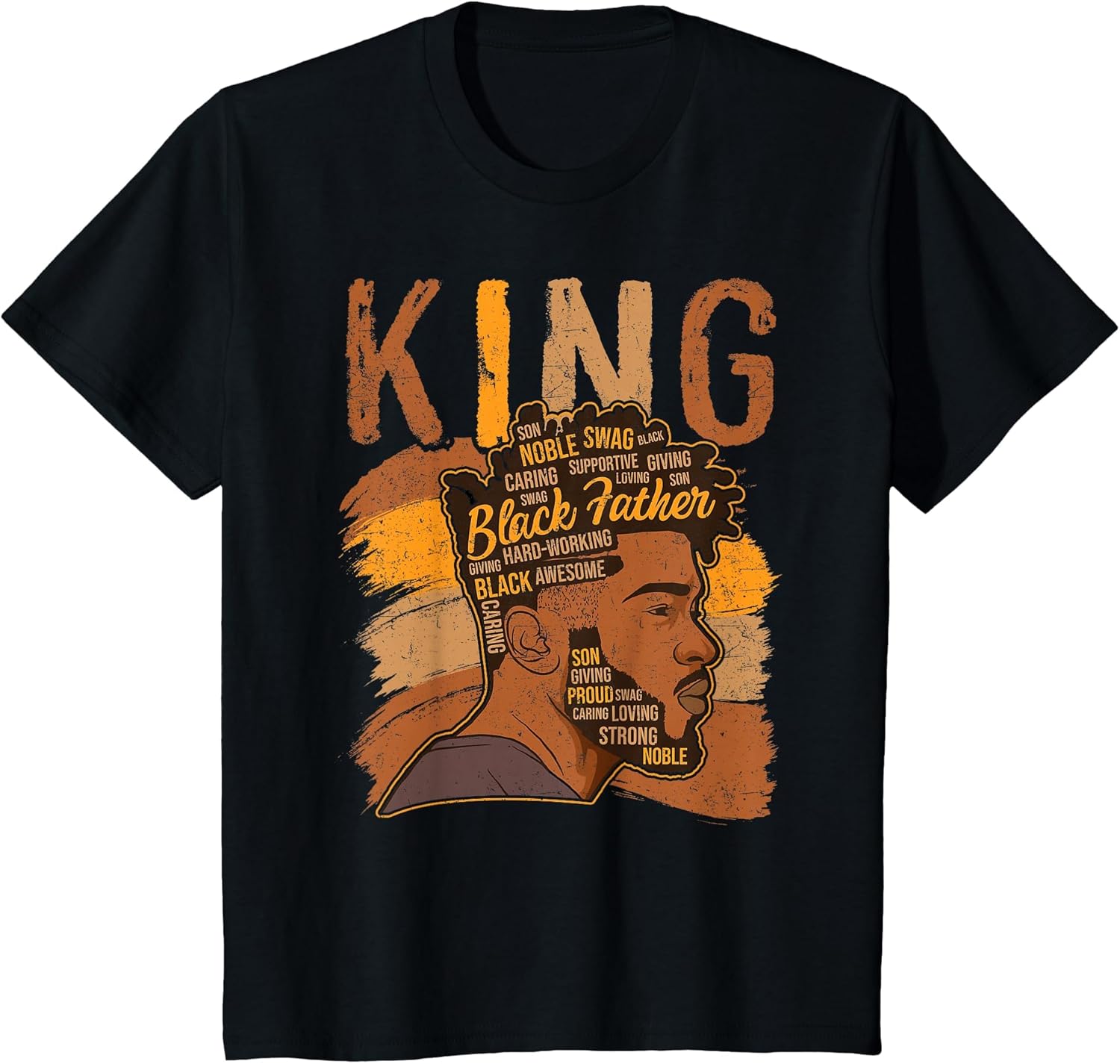 Strong Black King African American Natural Afro Men Boy