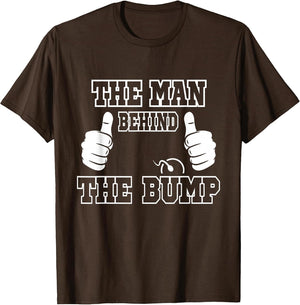The Man Behind The Bump Baby Shower Shirts for Mom and Dad