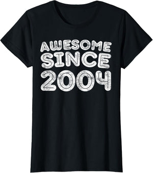 Awesome Since 2004 Shirt Men Women 21st Birthday