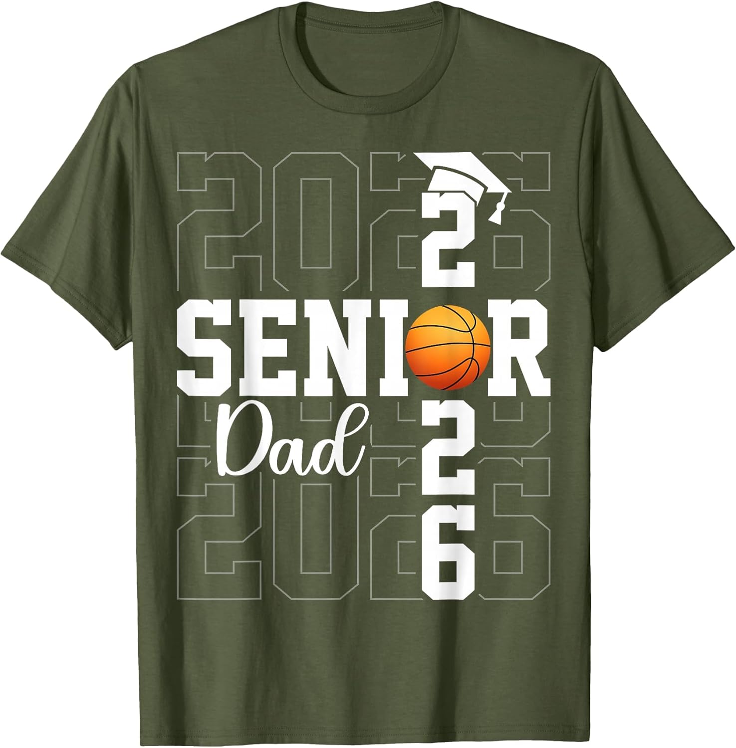 Proud Father Class of 2026 Basketball Senior Dad Graduate