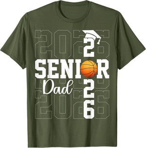 Proud Father Class of 2026 Basketball Senior Dad Graduate