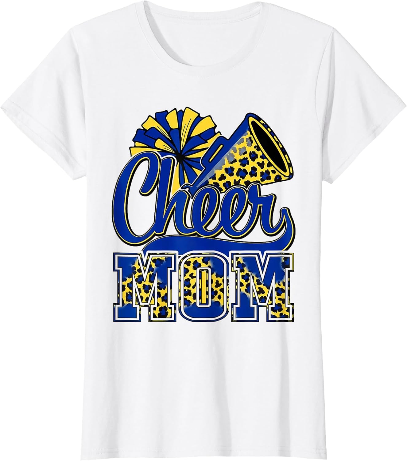 Cheer Mom Blue Gold Cheerleader Game Day Mama Football