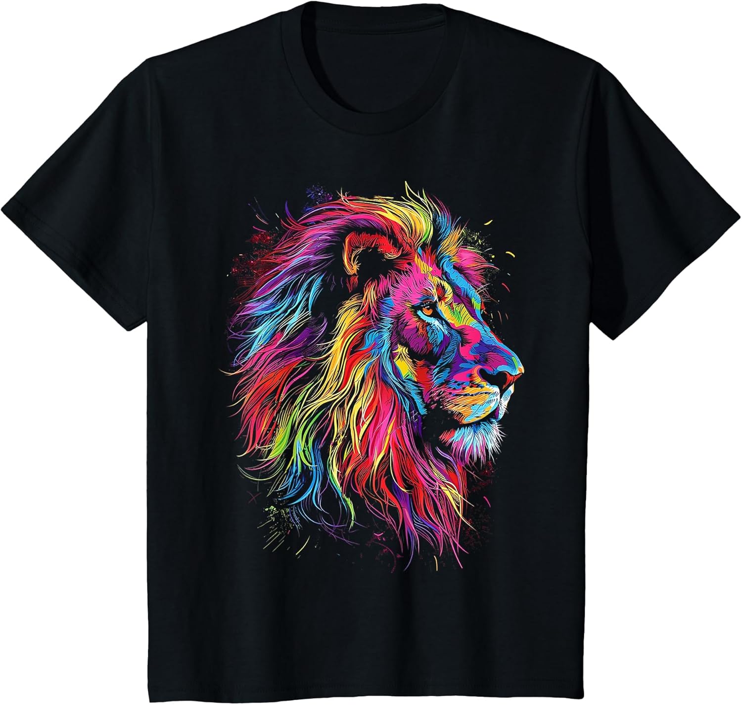Lion Art Abstract Colorful Animal Graphic Lion