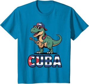 Cuba Boy Hispanic Heritage Month Cuban Flag Dinosaur Toddler