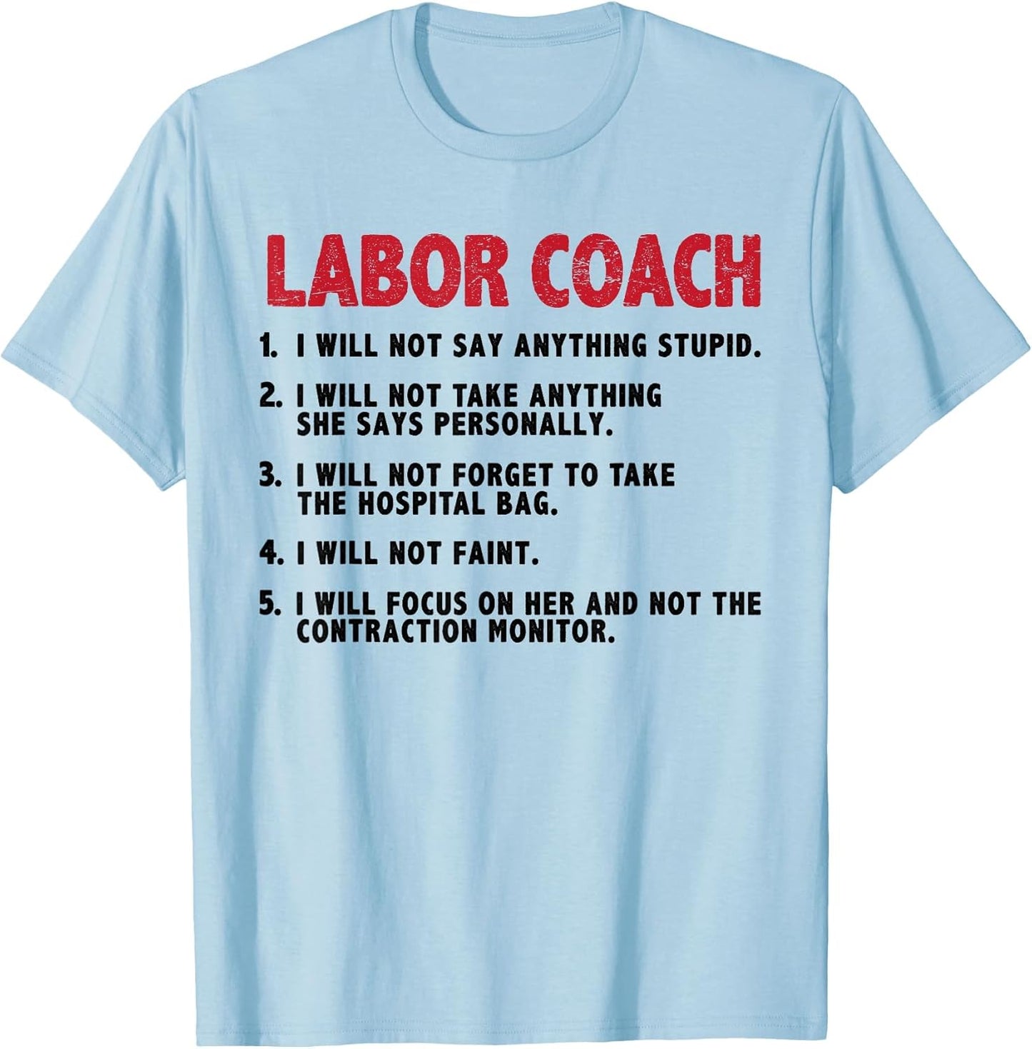 Labor Coach Expecting Dad Rules Funny Papa Baby Vintage