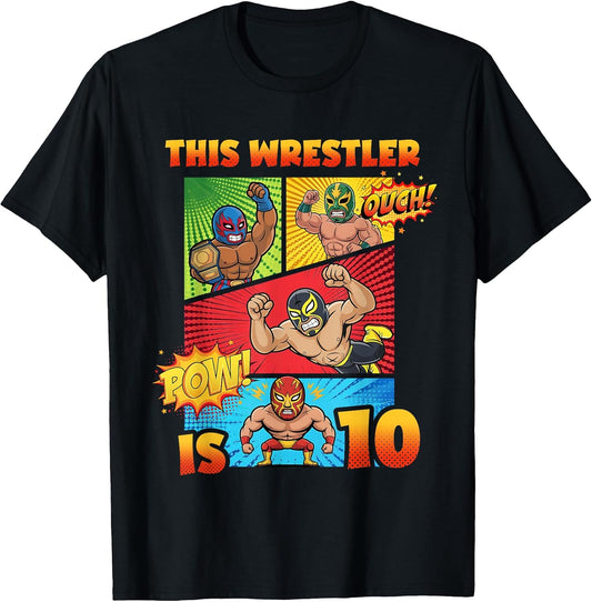 Wrestling 10th Birthday This Wrestler is 10 Cute Comic Book