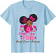 in October We Wear Pink Ribbon Black Girl Kids Breast Cancer