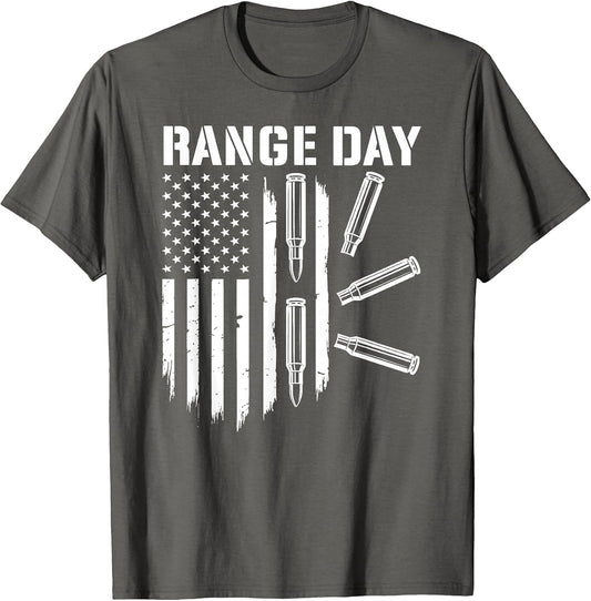 Military Rifle Range Day American Flag Bullet Semi Automatic