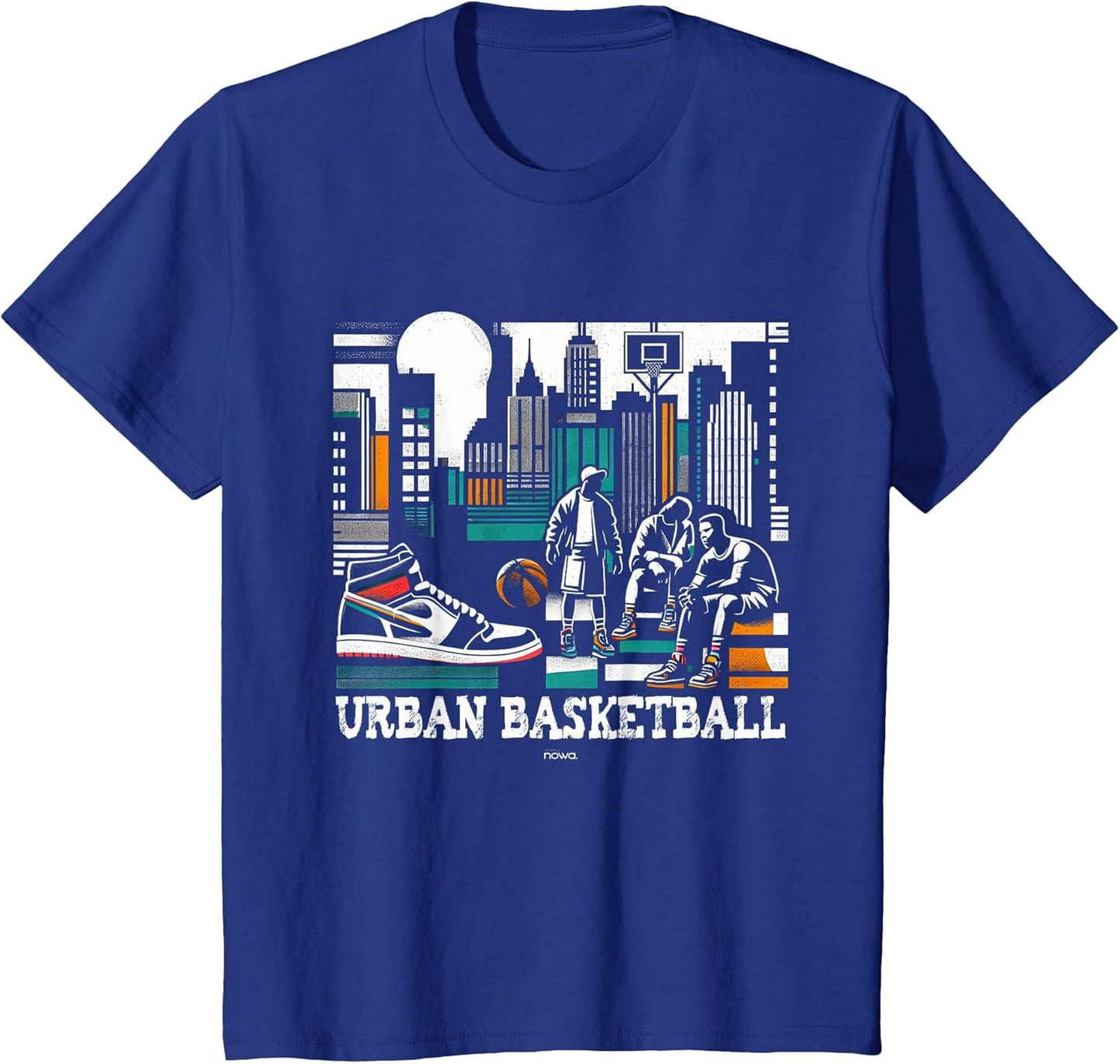 Colorful Flashy New Sneakers and Urban Basketball