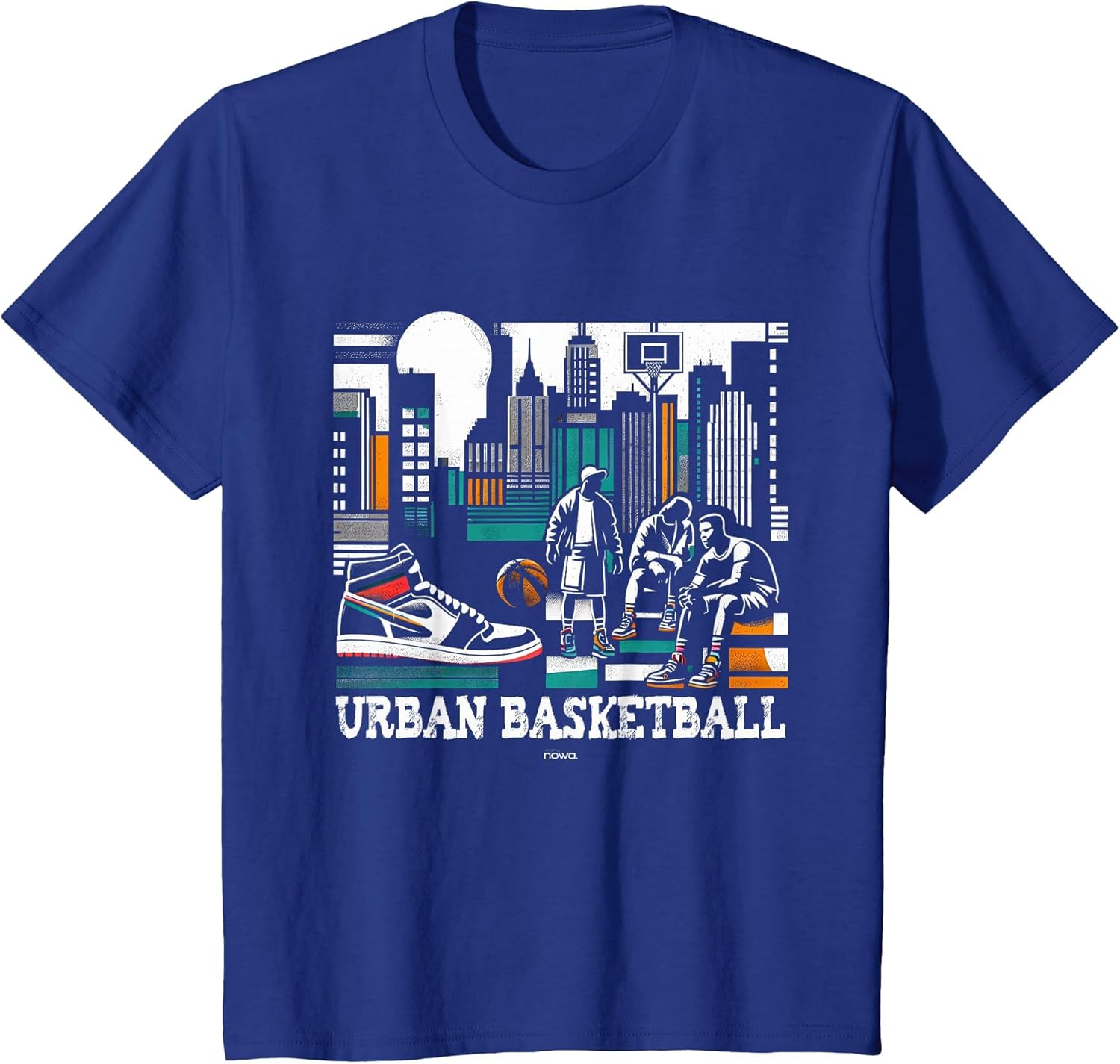Colorful Flashy New Sneakers and Urban Basketball