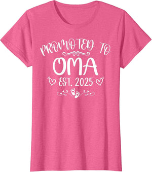 Promoted to Oma Est 2025 Soon to Be Mom Mother's Day